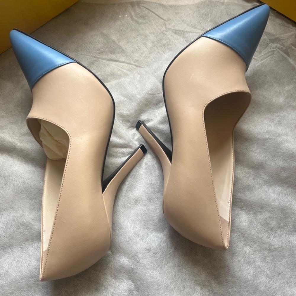 Authentic Fendi Leather multi colored Heels EU size 38, US size 7.5 - NWOT - Picture 8 of 11
